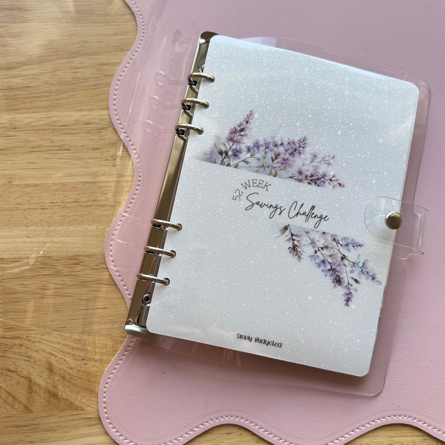 52 Week A5 Lavender Savings Challenge Book