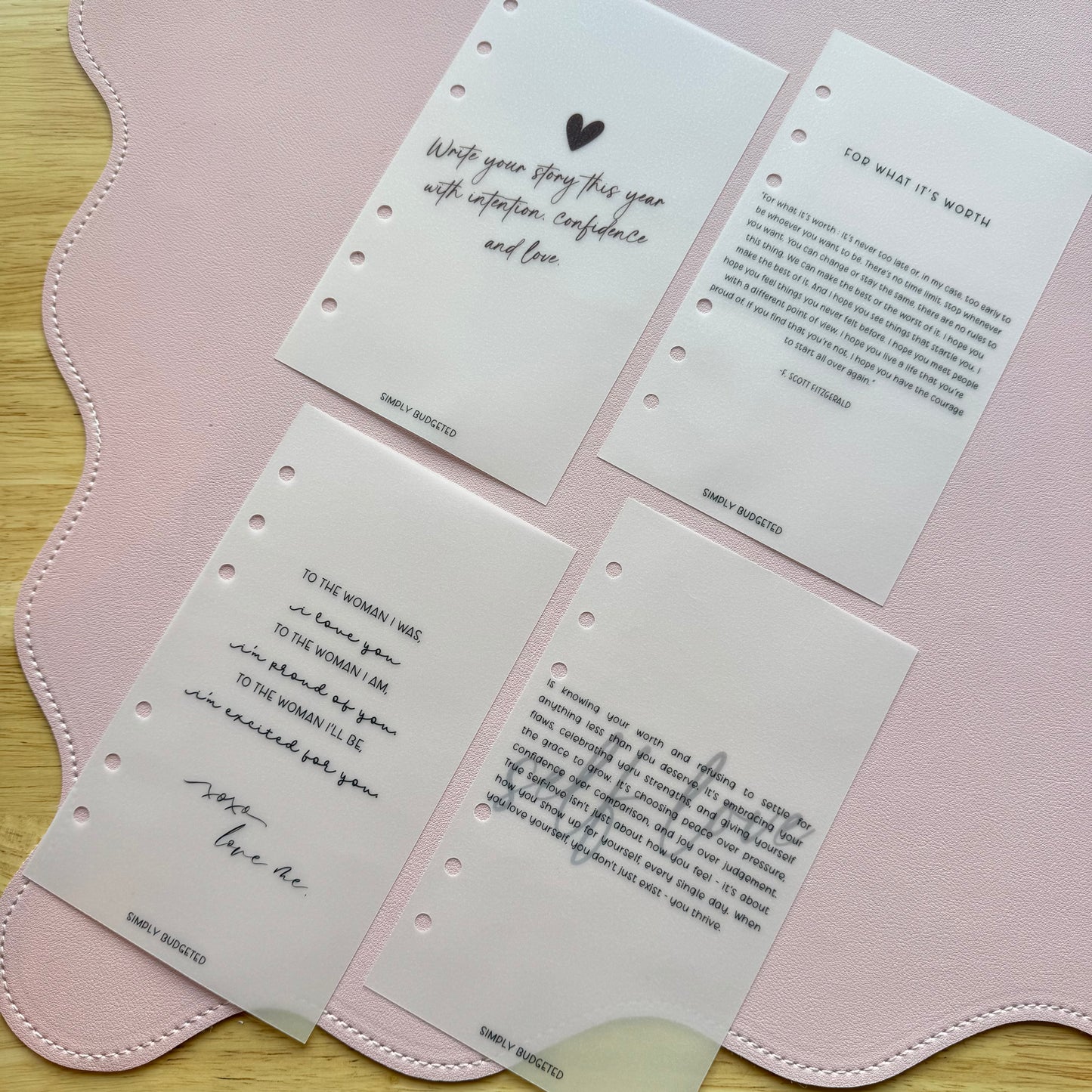 Valentines Inspired Vellum Dashboards - A6