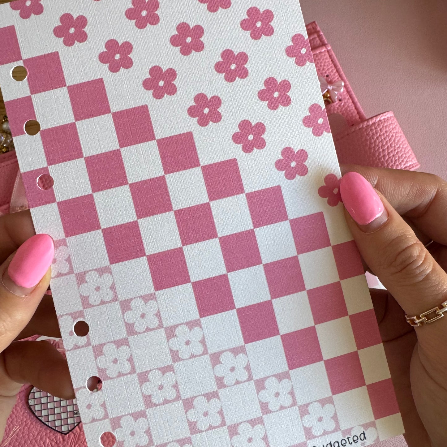2.0 Floral Checkered A6 Binder Dashboards | The Millennial Dollar X Simply Budgeted Collab