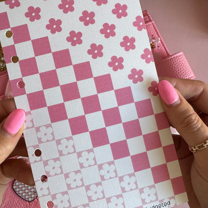 2.0 Floral Checkered A6 Binder Dashboards | The Millennial Dollar X Simply Budgeted Collab