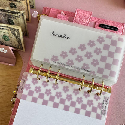 2.0 Floral Checkered A6 Binder Cash Inserts | The Millennial Dollar X Simply Budgeted Collab
