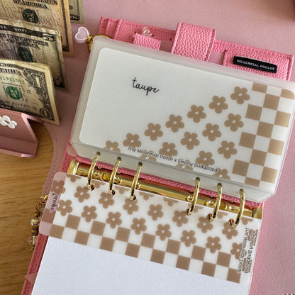 2.0 Floral Checkered A6 Binder Cash Inserts | The Millennial Dollar X Simply Budgeted Collab