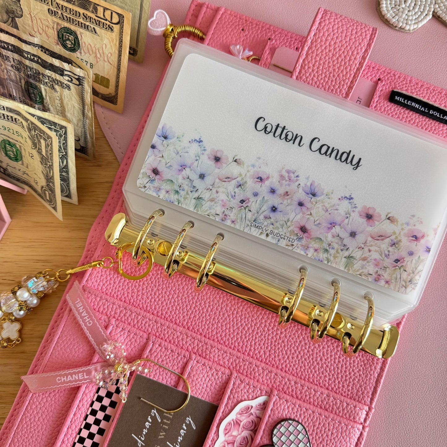 Cotton Candy Floral Cash Inserts