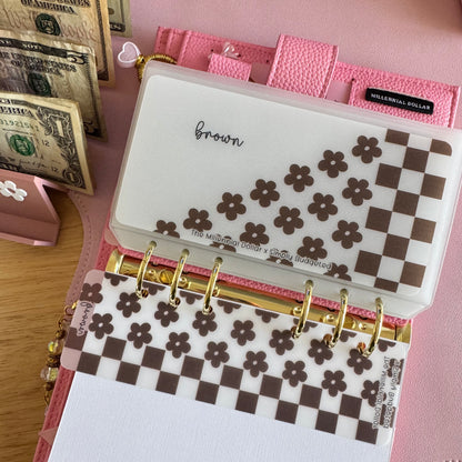 2.0 Floral Checkered A6 Binder Cash Inserts | The Millennial Dollar X Simply Budgeted Collab