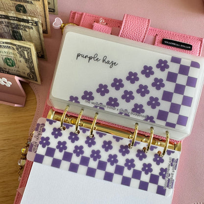 2.0 Floral Checkered A6 Binder Cash Inserts | The Millennial Dollar X Simply Budgeted Collab