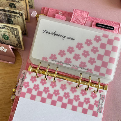 2.0 Floral Checkered A6 Binder Cash Inserts | The Millennial Dollar X Simply Budgeted Collab