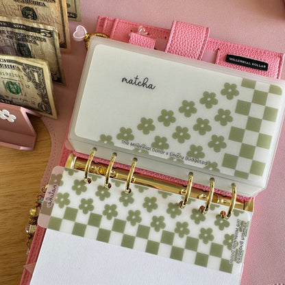 2.0 Floral Checkered A6 Binder Cash Inserts | The Millennial Dollar X Simply Budgeted Collab