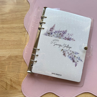 52 Week A5 Lavender Savings Challenge Book