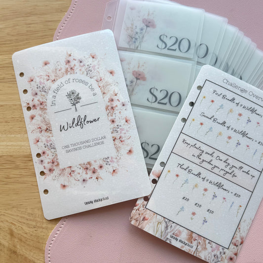 1k Wildflower A6 Savings Challenge Book