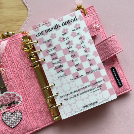 One Month Ahead Customizable A6 Dashboard