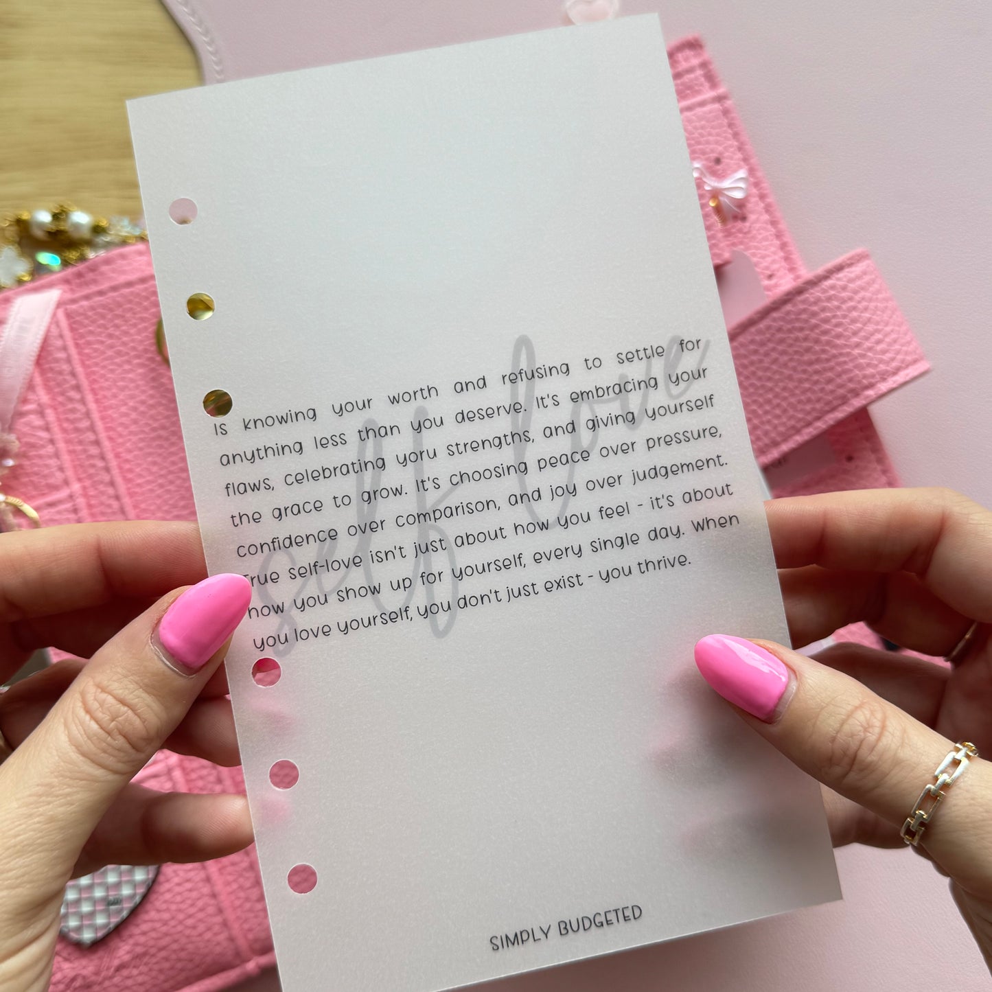 Valentines Inspired Vellum Dashboards - A6