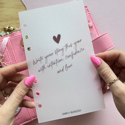 Valentines Inspired Vellum Dashboards - A6