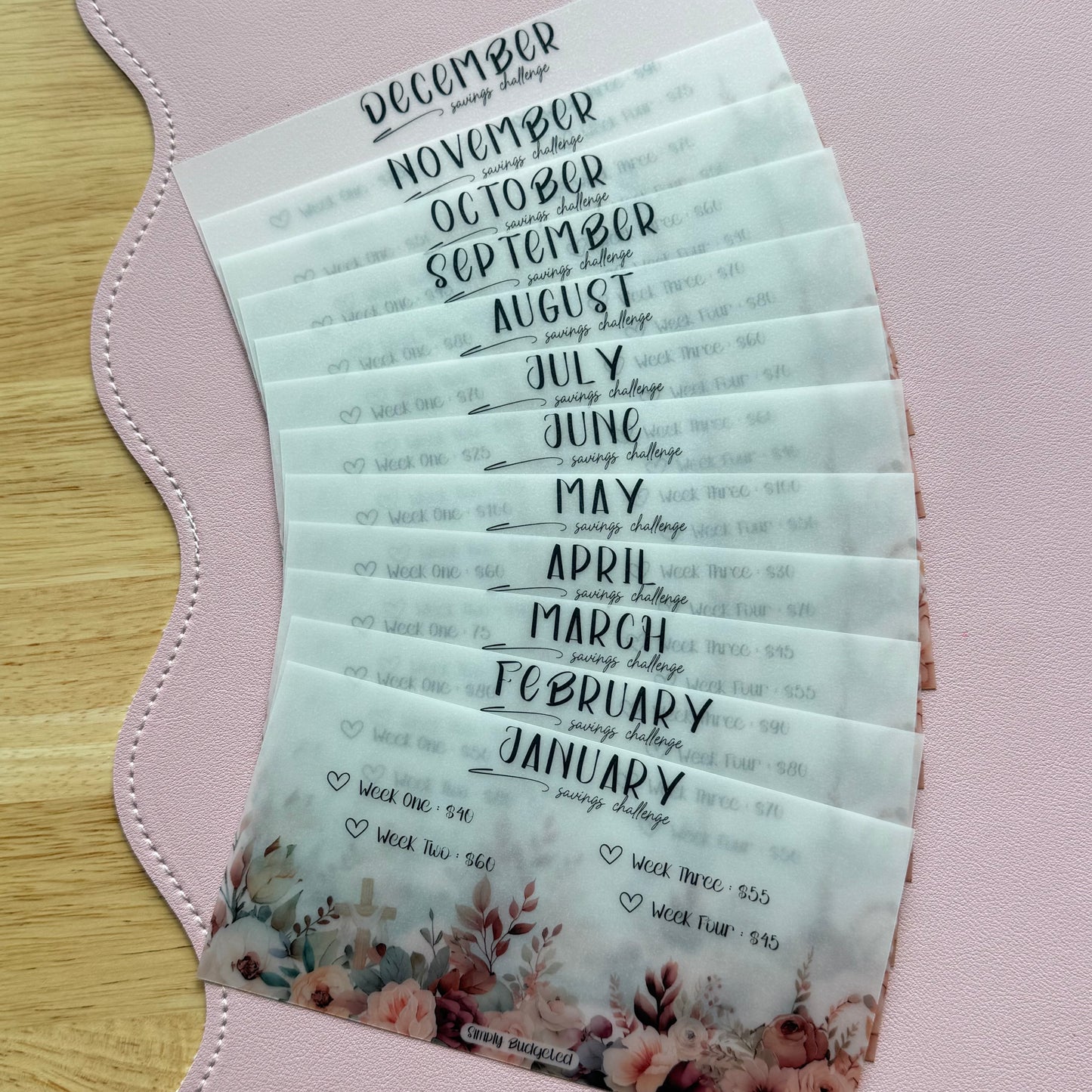 3k Floral Monthly Savings Challenge