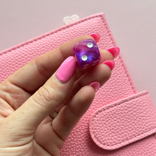 16mm Purple Galaxy Dice