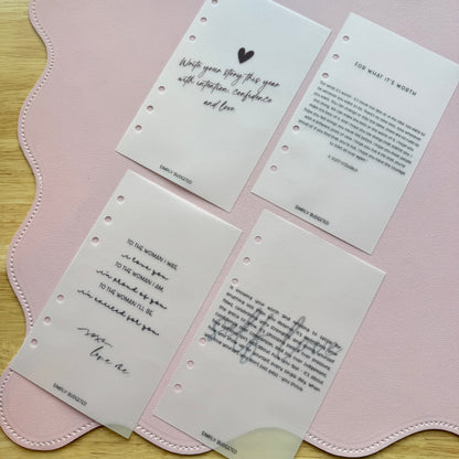 Valentines Inspired Vellum Dashboards - A6